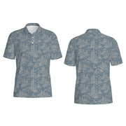 Harbor Toile Polo | Lighthouses, Gulls & Grey Water