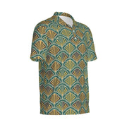 Deco Shell Polo | Gatsby Geometry, Gym-Bag Comfort