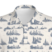 Windy City Toile Polo | Chicago Skyline, Head to Hem