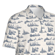 Windy City Toile Polo | Chicago Skyline, Head to Hem