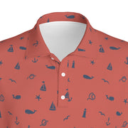 Nantucket Red Polo | Whales, Sails & Sunset Nines