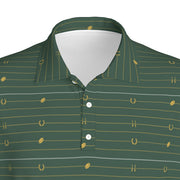 Gameday Stripe Polo | Green & Gold Kickoff Energy