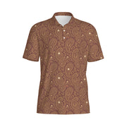 Paisley Polo | Burgundy, Gold & Zero Restraint