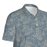 Harbor Toile Polo | Lighthouses, Gulls & Grey Water