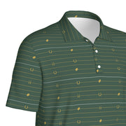 Gameday Stripe Polo | Green & Gold Kickoff Energy
