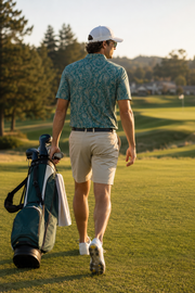 Peacock Polo | Feathers, Vines & Deep Teal