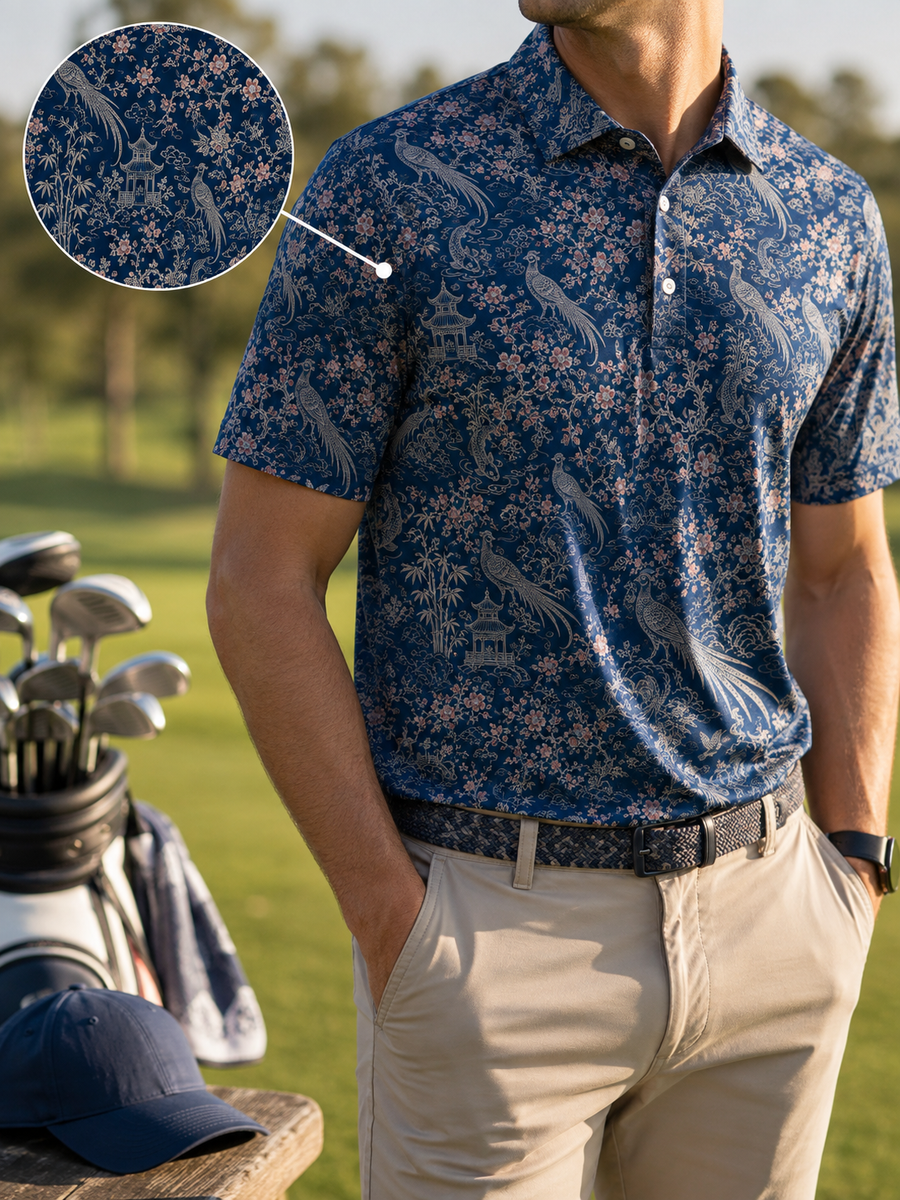 Chinoiserie Polo | Pagodas, Pheasants & Fine Detail
