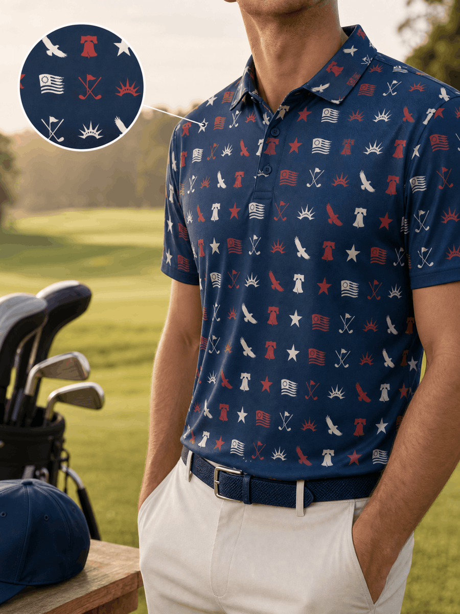 Freedom Flyer Polo | Red, White & Birdies