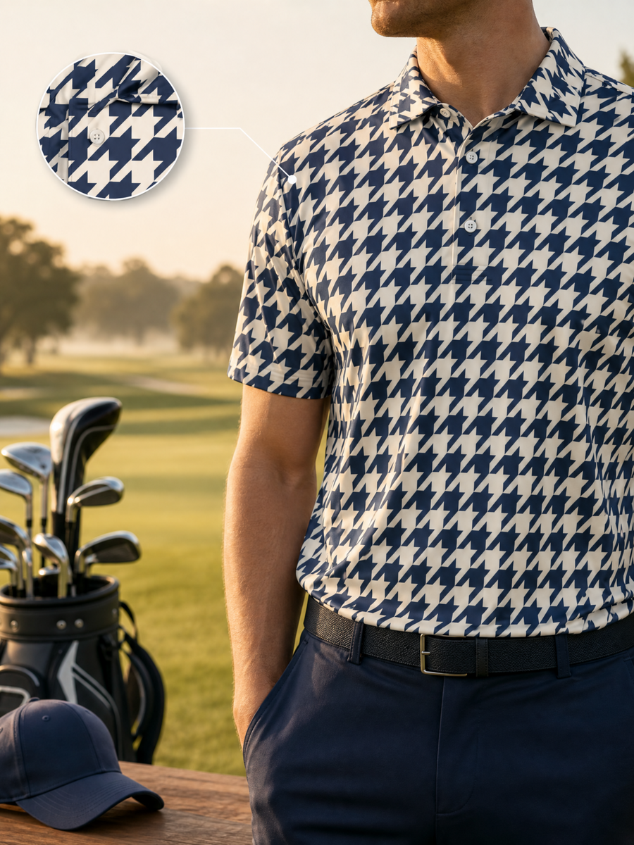 Houndstooth Polo | The Classic, Turned Up Loud