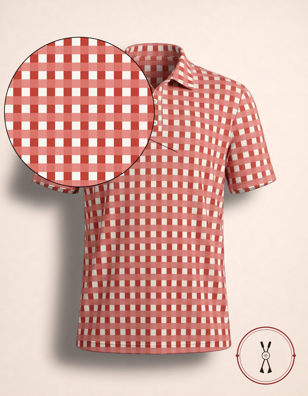 Coral Gingham